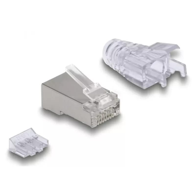 DeLOCK 67177 RJ45-Steckverbinder Silber Transparent Männlich 50 Stück