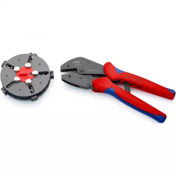 Knipex 97 33 02 Kabelcrimpzange Crimpwerkzeug Blau, Rot