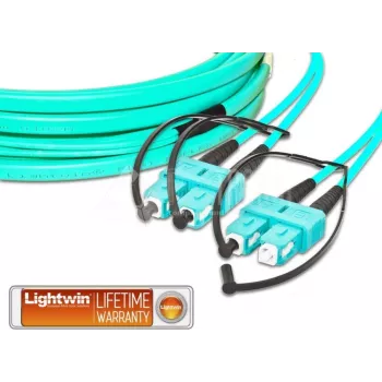 Lightwin LDP-50 SC-SC 5.0 OM3 FD Glasfaserkabel 5 m Aqua-Farbe (LDP-50 SC-SC 5.0 OM3 FD)