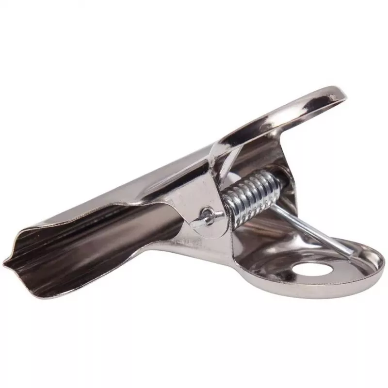 MAUL Klammer aus Metall, Farbe: Nickel, Breite: 50 mm Klemmweite: 20 mm, SB-Verpackung (21750-96)