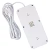 Steckdosenleiste MACLEAN MCE391 W — 6 Steckdosen, 4×USB-A + 1×USB-C, 3 m Kabel, 110–240 V, 2500 W, weiß