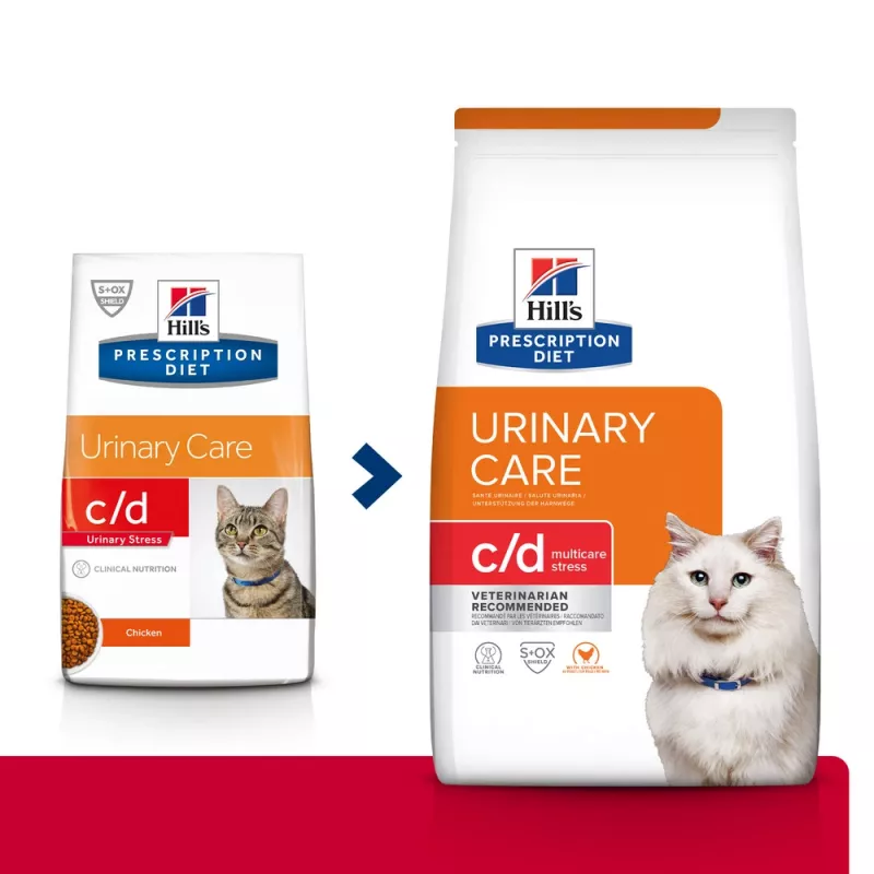 HILL'S PRESCRIPTION DIET Feline c/d Multicare Stress Trockenfutter für Katzen Huhn 1,5 kg