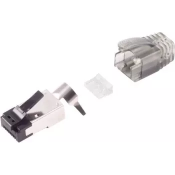Kabelstecker RJ-45 Schwarz Silber S/CONN 08-02050 Male