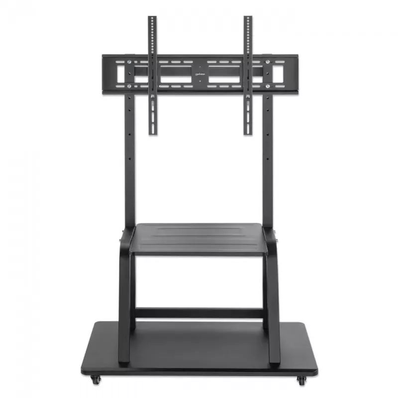 Rollwagen-Ständer MANHATTAN für 1 Bildschirm, 37–100 Zoll, Schwarz, VESA 200x200–800x600, max. 150 kg