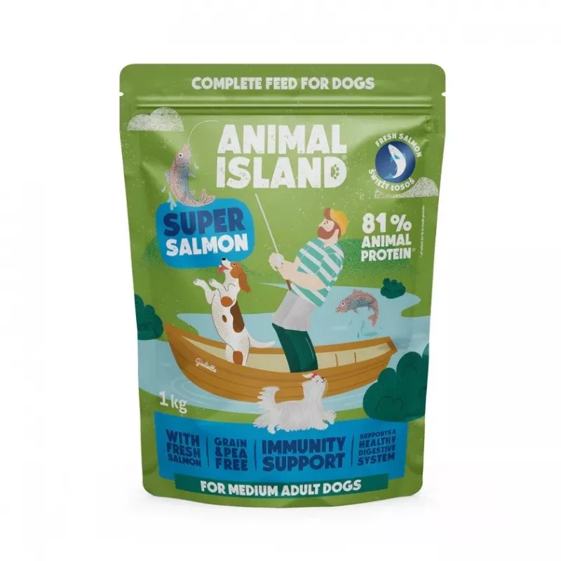ANIMAL ISLAND Salmon - Trockenfutter für Hunde - 1 kg