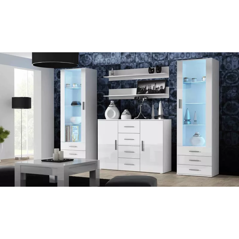 Cama Wohnzimmer-Sideboard UNI weiß weiß/weiß glänzend