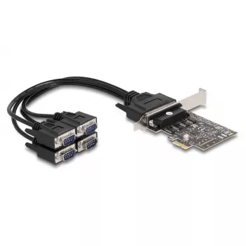 DeLOCK 66324 Interner RS-232 VGA Adapter PCIe Buchse Schwarz
