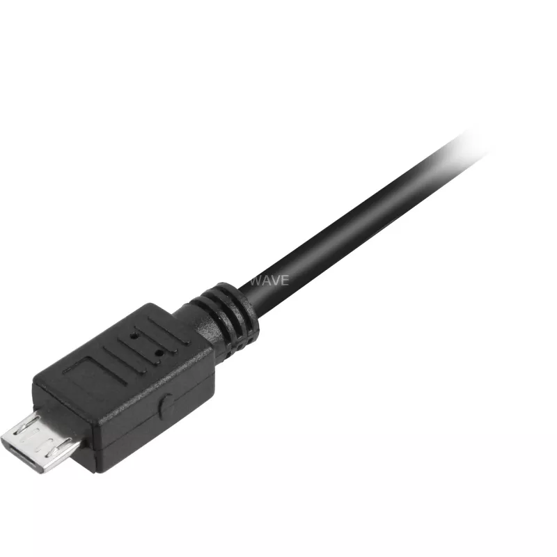 USB 2.0 Kabel, USB-A Stecker > Micro-USB Stecker (schwarz, 3,0 Meter)