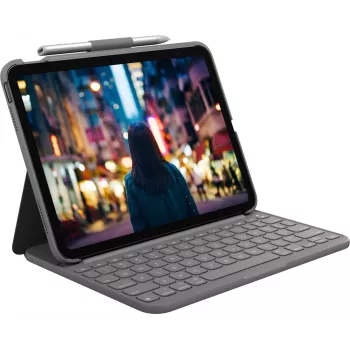 Logitech 920-011423 Tastatur für mobile Geräte QWERTZ Deutsch Bluetooth Grau