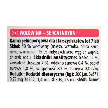 ANIMONDA Carny Senior Rind und Putenherzen – Nassfutter für Katzen – 400g
