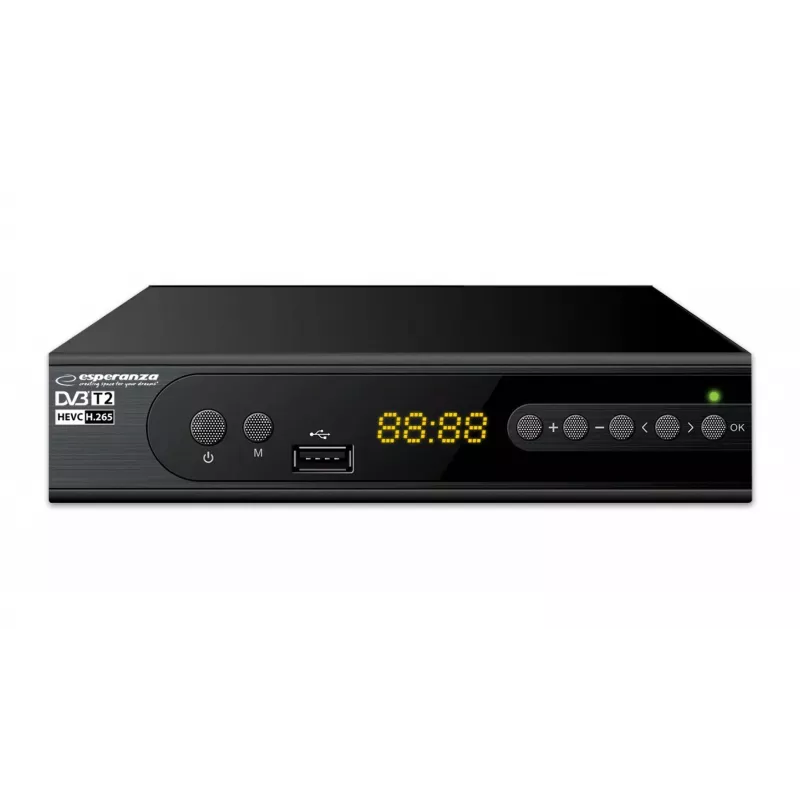Dekoder Tuner TV DVB-T2 Hevc H.265 Kabel HDMI