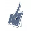 NeXtime Uhr 5185bl Mini Thumbs Up, 20,5x21, Wand, Blau/Silber