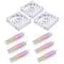 Lian Li UNI FAN P28 120mm ARGB Gehäuselüfter, 3er-Pack, Weiß