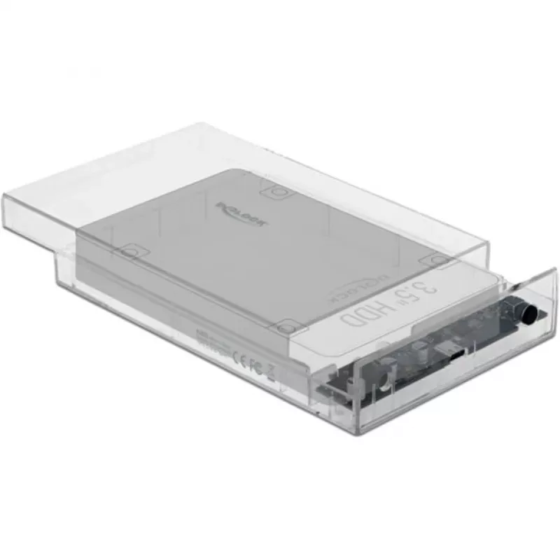 HDD/SSD-Gehäuse DeLOCK 42623 transparent 2.5/3.5 Zoll