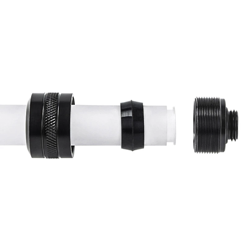 Fitting Alphacool 17471 — Messing schwarz, Ø22 mm, Höhe 20 mm