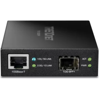 TRENDnet 10GBASE-T zu SFP+ Glasfaser-Medienkonverter - Konverter - Glasfaser (LWL)