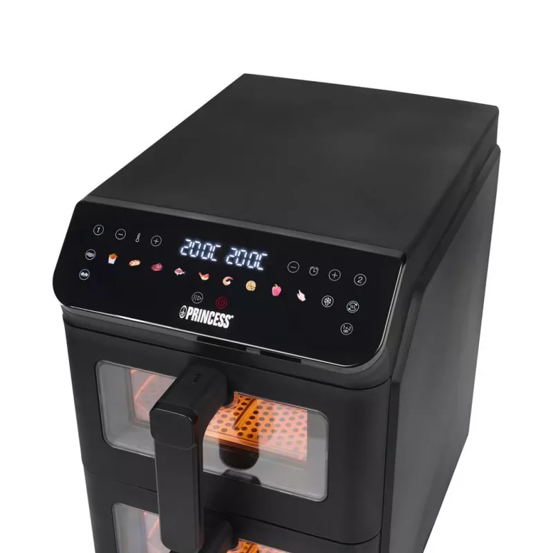 Princess Double Stack Airfryer | 182490 | Leistung 3000 W | Fassungsvermögen 11,2 L | Schwarz