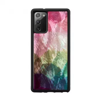 Schutzhülle iKins für Samsung Galaxy Note 20 – Wasserblumen-Motiv schwarz