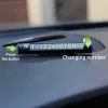 Temporäre Parkkarte Tellur TLL171251 – metallic-schwarz, zeigt zwei Telefonnummern an