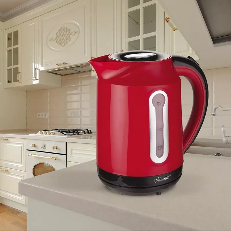 MAESTRO MR-041 (MR-041-Rot) Wasserkocher 1,7 l 2000 W Schwarz, Rot