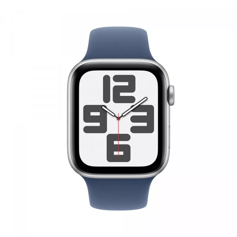 Apple Watch SE GPS 40mm Silber Aluminiumgehäuse mit Denim Sportarmband