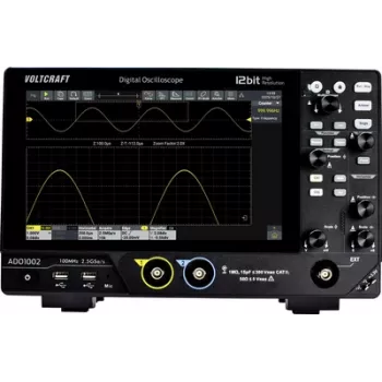 Voltcraft ADO-1002 Digital-Oszilloskop 100 MHz 2,5 GSa/s 250 Mpts 12 Bit DSO