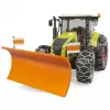 Spielzeugtrecker BRUDER Claas Axion 950 mit Schneeketten und Schneeschild, maßstabsgetreues Modell