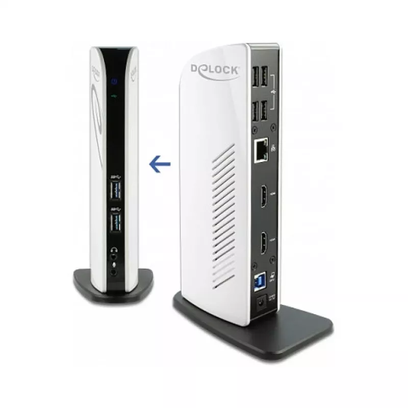 USB Dockingstation DeLOCK 87771 Dual HDMI Full-HD USB 3.2 LAN Audio