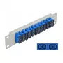 Glasfaser-Patchpanel DeLOCK 10 Zoll 12 Port SC Duplex Blau 1U Grau