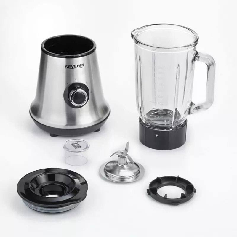 Severin SM 3734 Standmixer Schwarz - Edelstahl 1l 500W Mixer (SM 3734)