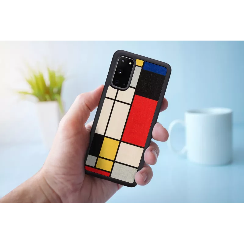 Handyhülle Man and Wood für Samsung Galaxy S20 — Holz schwarz