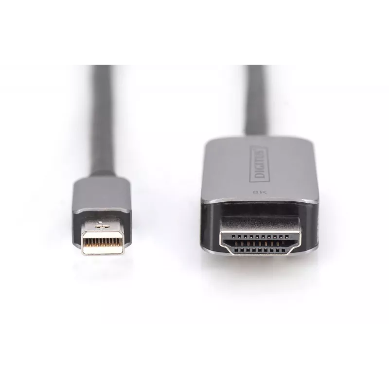 DIGITUS - Adapterkabel - Mini DisplayPort (M) auf HDMI (M) - 1,0 m - Unterstützung von 8K 60 Hz - Schwarz (DB-340109-010-S)