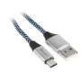 Tracer TRAKBK46266 USB-Kabel USB 2.0 1 m USB-C USB-A Schwarz Blau Silber