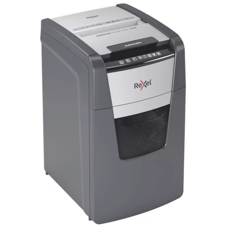 Rexel AutoFeed+ 130M Aktenvernichter Mikroschnitt 55 dB Schwarz, Grau