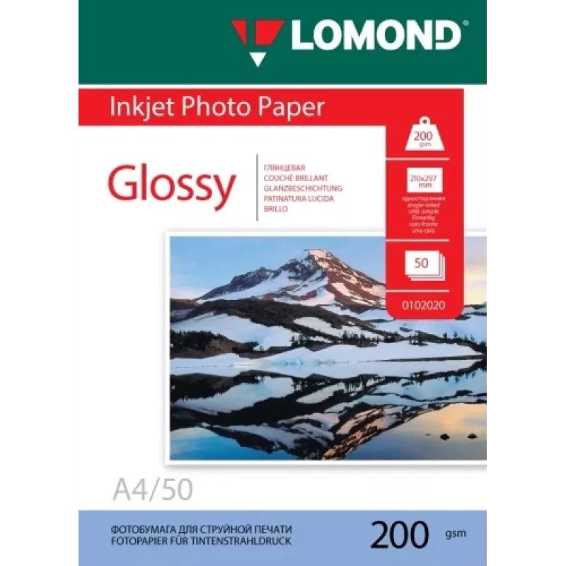 Lomond Foto-Tintenstrahlpapier glänzend 200 g/m² A4, 50 Blatt