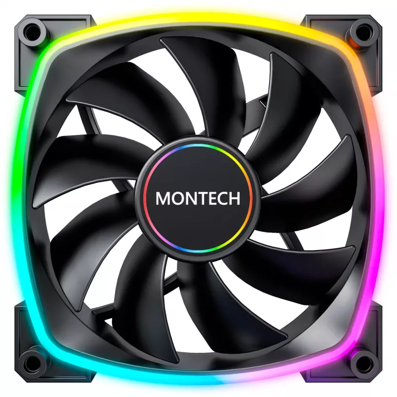 Lüfter Montech AX140 PWM 14 cm Schwarz 540-1760 RPM
