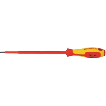 Knipex VDE VDE Schlitz-Schraubendreher Klingenbreite: 4,5 mm Klingenlänge: 180 mm DIN EN 60900 (98 21 45)