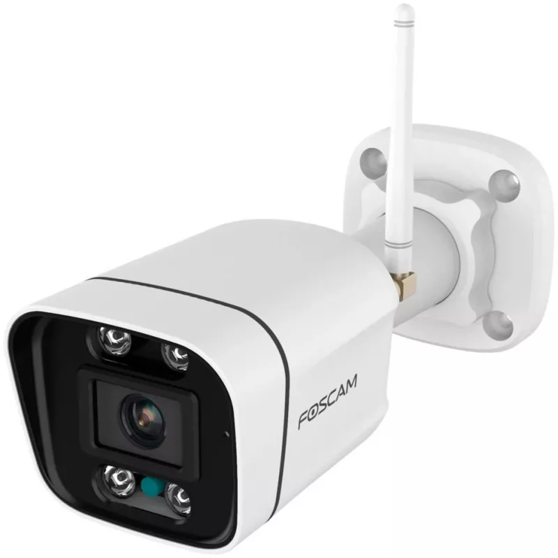 Foscam V8P Wi-Fi Überwachungskamera Weiß 8MP (3840x2160), Dual-Band-WLAN, integrierter Scheinwerfer und Alarmsirene (V8P-W)
