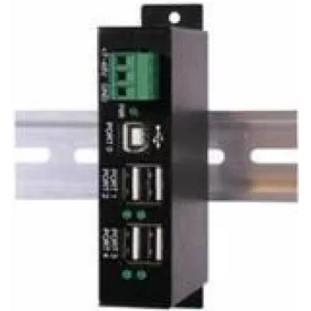 EXSYS EX-1163HMS-WT 4-Port USB 2.0 HUB mit Überspannungsschutz und erweitertem Temperaturbereich