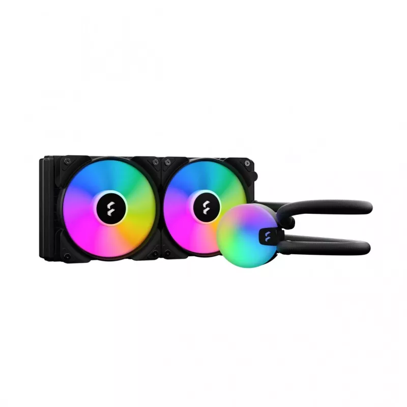 All-in-One-Flüssigkeitskühler Fractal Design Lumen S24 v2 RGB — 240-mm-Radiator, 120-mm-RGB-Lüfter, Schwarz