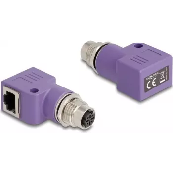 DeLOCK 60680 Kabel-Adapter M12 auf RJ45 Violett
