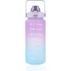Extralink Motivational Bottle, Wasserflasche, 2000 ml, Lila-Blau, BUT-992