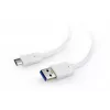USB-Datenkabel Gembird USB A auf USB C 1 m, USB 3.2 Gen 1, weiß