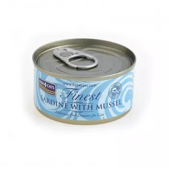 FISH4CATS Sardine mit Muschel - Nassfutter für Katzen - 70g