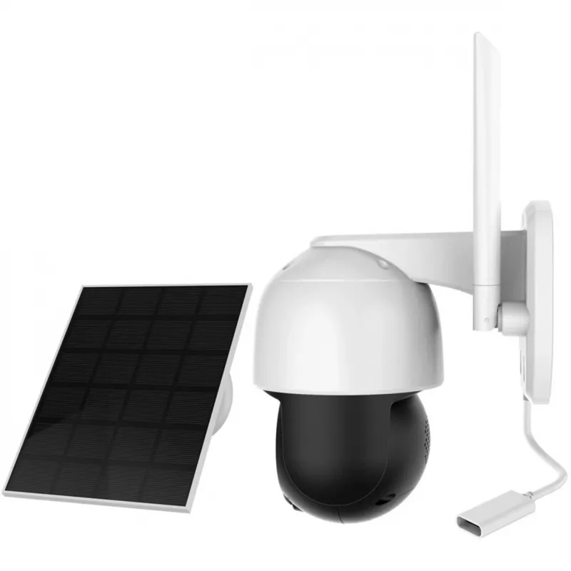 IP-Überwachungskamera Foscam B4 Dome 4 MP (2560×1440), Wi‑Fi 2,4 GHz, IP65, Solar + Akku 5000 mAh, 355° Schwenk, 90° Neigung