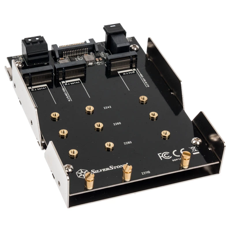 HDD/SSD-Gehäuse SilverStone SST-SDP12 — interner Montagehalterungsadapter für 3,5-Zoll-/2,5-Zoll-Laufwerke