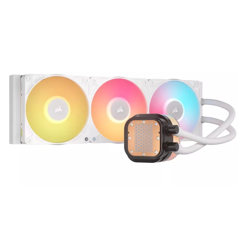 All-in-One-Flüssigkeitskühler Corsair iCUE LINK TITAN 360 RX LCD 12 cm, weiß
