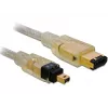 FireWire A/A Kabel DeLOCK 2,0 m Grau