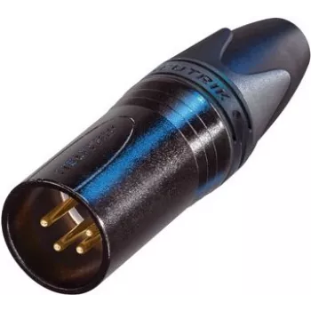 Neutrik XLR-Stecker, gerade Polzahl: 4 Schwarz NC4MXX-B 1 Stk. (NC4MXX-B)