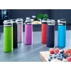 Reisebecher Leifheit 03275 600 ml Edelstahl, doppelwandig, auslaufsicher, Klappdeckel, Griff, schwarz/blau